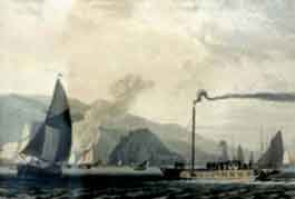 Steamboat on the Clyde near Dumbarton